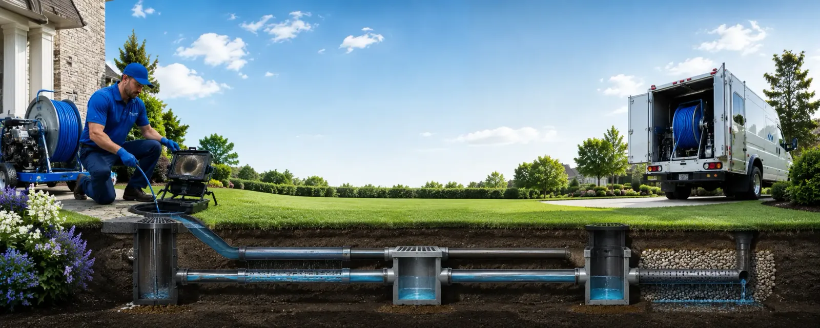 Outdoor drain cleaning information for Ina, IL